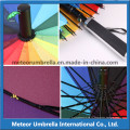 Ouvert Ouvert Metal Cadre Ployster Tissu 16ribs Rainbow Parasol Umbrella